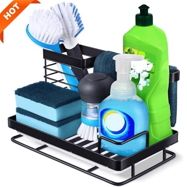 Kitchen Caddy Sink Organizer Stainless Steel Sink Caddy Sponge Holder for Kitchen Sink