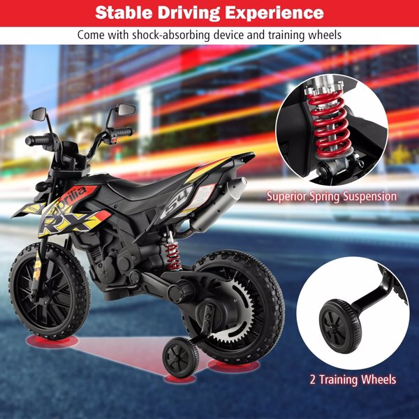 HNH 12V Electric Kid Dirt Bike for Boys, Battery Powered Motorcycle for Kids, Off Road Motorbike Toy 4Mph-Yellow(Not shipped on weekends) (Banned from temu, Walmart)