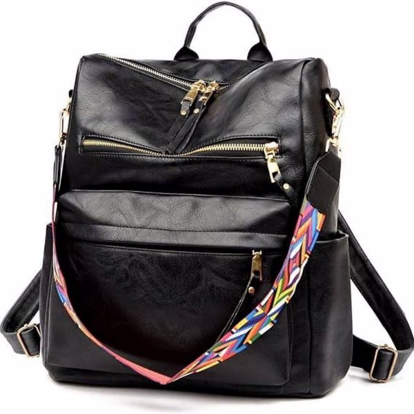 PU Leather Backpack Purse For Women Convertible Ladies Fashion Casual Large School Shoulder Bags