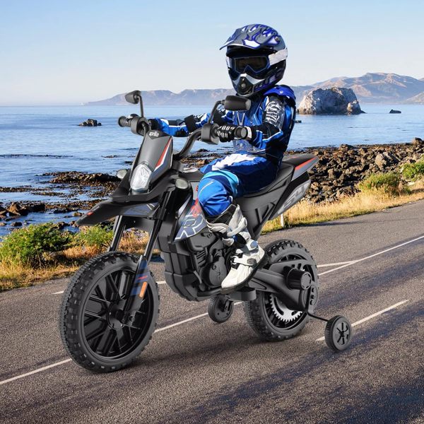 HNH 12V Electric Kid Dirt Bike for Boys, Battery Powered Motorcycle for Kids, Off Road Motorbike Toy 4Mph-Blue(Not shipped on weekends) (Banned from temu, Walmart)